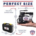 12V Portable Air Compressor with Tire Repair Kit