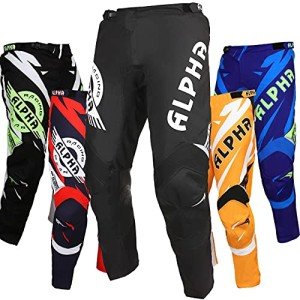 ALPHA CYCLE GEAR Black Racing Pants, Size 36