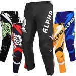 ALPHA CYCLE GEAR Black Racing Pants, Size 36