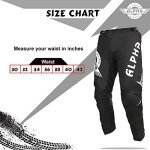 ALPHA CYCLE GEAR Black Racing Pants, Size 36
