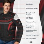 High Visibility Waterproof Men's Motorcycle Jacket – Red