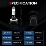 VEHICODE 881 Halogen Fog Light Bulb - 4 Pack