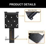 lifgarfe Universal Trailer Winch Plate Hitch Mount Winch Cradle Mounting Plate with 2" Receiver Fit for ATV UTV