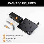 lifgarfe Universal Trailer Winch Plate Hitch Mount Winch Cradle Mounting Plate with 2" Receiver Fit for ATV UTV