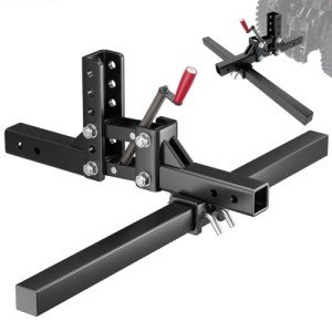 GARVEE Impact Implements 1-Point Lift System for ATV/UTV, Manual Implement Lift Accessory with 2" Hitch Receivers, Quick-Attach Accessories for Tractors, Multi-Height Adjustments