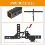 GARVEE Impact Implements 1-Point Lift System for ATV/UTV, Manual Implement Lift Accessory with 2" Hitch Receivers, Quick-Attach Accessories for Tractors, Multi-Height Adjustments