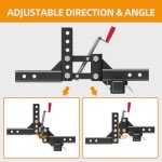 GARVEE Impact Implements 1-Point Lift System for ATV/UTV, Manual Implement Lift Accessory with 2" Hitch Receivers, Quick-Attach Accessories for Tractors, Multi-Height Adjustments