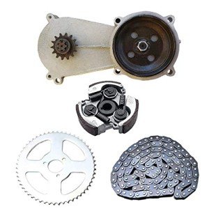 TDPRO 14T T8F Transmission Reduction Gear Box and Clutch Pad & 8F 54T Rear Chain Sprocket & T8F Chain for 47cc 49cc Mini Pocket Dirt Bike ATV