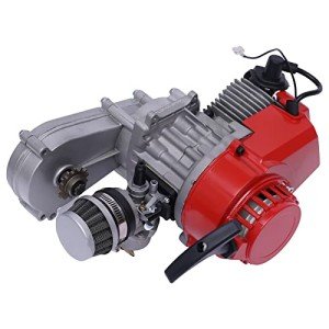 CNCEST 49CC 2 Stroke Motor - Complete Kit - 44mm Big Bore Pocket Bike Engine - Pull Start Complete Engine Motor for Pocket Bike Mini Dirt Bike ATV and Scooter - Upgrade Your Ride!