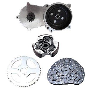 TDPRO 11T T8F Transmission Reduction Gear Box and Clutch Pad & 8F 54T Rear Chain Sprocket & T8F Chain for 47cc 49cc Mini Pocket Dirt Bike ATV