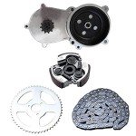 TDPRO 11T T8F Transmission Reduction Gear Box and Clutch Pad & 8F 54T Rear Chain Sprocket & T8F Chain for 47cc 49cc Mini Pocket Dirt Bike ATV