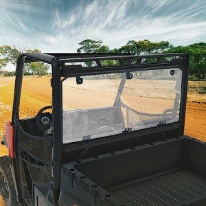 KEMIMOTO Rear Window Compatible with Ranger Midsize 570 500, 1/4" Hard UTV Rear Windshield Compatible with 2015-2023 Polaris Ranger Midsize 570/570 Crew/EV 2017-2023 Polaris Ranger Midsize 500 / ETX