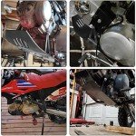 GREHUA Aluminum Pit Bike Engine Skid Plate for 110cc 125cc 140cc 50cc 70cc 90cc CRF50 XR50 XR70 CXR50 SSR110 125 Coolster Apollo Lifan YX Thumpstar Kymco GMX Demonx TaoTao DB17 Dirt Bike Parts Black