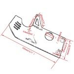 GREHUA Aluminum Pit Bike Engine Skid Plate for 110cc 125cc 140cc 50cc 70cc 90cc CRF50 XR50 XR70 CXR50 SSR110 125 Coolster Apollo Lifan YX Thumpstar Kymco GMX Demonx TaoTao DB17 Dirt Bike Parts Black