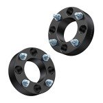 RockTrix - 2 inch ATV Wheel Spacers (4x110, 74mm Bore, 10x1.25 Studs Nuts) Compatible with Honda Yamaha Suzuki Bombardier (Read Listing for Year Model Info) UTV V1 50mm Black 2pcs
