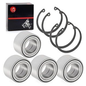 4pcs Heavy Duty Wheel Bearing + CIRCLIP for Arctic Cat ATV 250 300 350 366 400 425 450 500 650 700 1000 2005-2017 1402-027 1402-809 0423-423 Front & Rear Wheel Bearing 30x55x32mm
