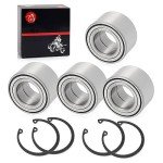 4pcs Heavy Duty Wheel Bearing + CIRCLIP for Arctic Cat ATV 250 300 350 366 400 425 450 500 650 700 1000 2005-2017 1402-027 1402-809 0423-423 Front & Rear Wheel Bearing 30x55x32mm