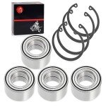 4pcs Heavy Duty Wheel Bearing + CIRCLIP for Arctic Cat ATV 250 300 350 366 400 425 450 500 650 700 1000 2005-2017 1402-027 1402-809 0423-423 Front & Rear Wheel Bearing 30x55x32mm