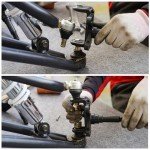 RUTU 4 Stud Front Brake Disc Wheel Hub, Wheel Hubs with Steering Knuckles for 125cc 150cc 200cc 250cc ATV Quad Buggy UTV