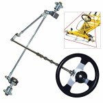 For ATV Go Kart Quad Cart Steering Wheel Gear Rack Shaft Tie Rod Kit,Assembly Front Steering Wheel,Steering Wheel Tie Rod Ball Joint Gear Rack Shaft Kit
