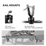 HITORHIKE ATV Gun Rack 3 Adjustable Levels Clamp-on Gun Mount Holder 3 for ATV/UTV/Boat/Bicycle/Motorcycle/Golf Cart Holds Bows/Axes/Shovels/Rifles