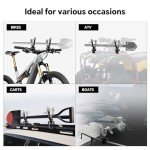 HITORHIKE ATV Gun Rack 3 Adjustable Levels Clamp-on Gun Mount Holder 3 for ATV/UTV/Boat/Bicycle/Motorcycle/Golf Cart Holds Bows/Axes/Shovels/Rifles