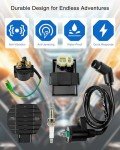 CDI Box Ignition Coil Kit Fit for Honda Recon 250 1997-2021 TRX250TE TM TRX250EX TRX250X with Voltage Regulator Rectifier Starter Relay Solenoid and Spark Plug