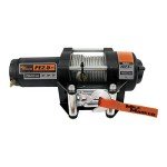 Mile Marker PE2500 ATV/UTV/Side-by-Side Electric Winch with Steel Cable - 2500 lb. Capacity, Silver (77-50105BW)