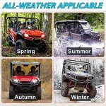 StarknightMT UTV Pioneer Seat Covers Compatible with 2016-2024 Pioneer 1000 1000-5(Front Seat),1000-6(Front and Rear Seat),Water-Repellent Bench Seat Cover -Black