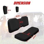 StarknightMT UTV Pioneer Seat Covers Compatible with 2016-2024 Pioneer 1000 1000-5(Front Seat),1000-6(Front and Rear Seat),Water-Repellent Bench Seat Cover -Black
