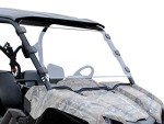 SuperATV Heavy-Duty Full Windshield for 2014+ Yamaha Viking (See Fitment) | Rattle-Free Fit |1/4" Thick Clear Polycarbonate| Preinstalled Bulb Seal | USA Made!