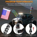 Nilight 1PC 3FT Spiral RGB Led Whip Light w/RGB Chasing/Dancing Light RF Remote Control Lighted Antenna Whips for Can-am ATV UTV RZR Polaris Dune Buggy 4 Wheeler Offroad Jeep Truck