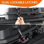 CUSAUTV Removable Rear Cargo Box Storage Bin Compatible with Can Am Defender HD5/ HD8/ HD10/ Commander Double Layer Bed Trunk Tool Cargo Storage Box Container with Lid