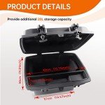 CUSAUTV Removable Rear Cargo Box Storage Bin Compatible with Can Am Defender HD5/ HD8/ HD10/ Commander Double Layer Bed Trunk Tool Cargo Storage Box Container with Lid