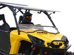 SuperATV Scratch Resistant 3-in-1 Flip Windshield For 2011-2020 Can-Am CommAnder 800 / 1000 / Max | 1/4"Thick Polycarbonate 250X Stronger than Glass | USA Made | Can be set to Open, Vented Or Closed