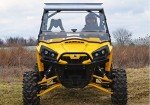 SuperATV Scratch Resistant 3-in-1 Flip Windshield For 2011-2020 Can-Am CommAnder 800 / 1000 / Max | 1/4"Thick Polycarbonate 250X Stronger than Glass | USA Made | Can be set to Open, Vented Or Closed