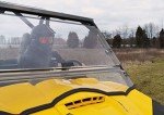 SuperATV Scratch Resistant 3-in-1 Flip Windshield For 2011-2020 Can-Am CommAnder 800 / 1000 / Max | 1/4"Thick Polycarbonate 250X Stronger than Glass | USA Made | Can be set to Open, Vented Or Closed