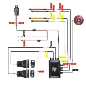 GEEGEETOP Universal ATV UTV SXS Sequential Turn Signal Light Kit,Street Legal Kit with Rocker Brake Tail Light Horn Kit with Relay Fuse Wire for ROV ATV Golf SXS Car Compatible with Polaris