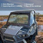 ECOTRIC Windshield with Wiper for Polaris RZR