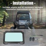 ECOTRIC Windshield with Wiper for Polaris RZR