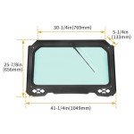 ECOTRIC Windshield with Wiper for Polaris RZR