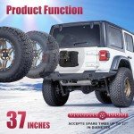 YZONA Adjustable Spare Tire Carrier for Jeep Wrangler