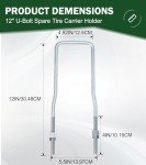 12” U-Bolt Spare Tire Carrier for Trailers