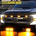 Amber LED Grille Strobe Light Bar - 8PC Set