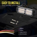Amber LED Grille Strobe Light Bar - 8PC Set
