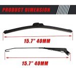 15.7" UTV Manual Windshield Wiper Kit Set