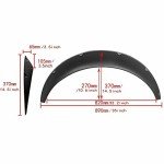 Universal 89cm Flexible Black Fender Flares - 4 Pack