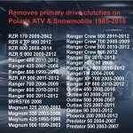 DPHXF Primary & Secondary Clutch Tool Set for Polaris