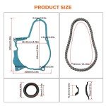 MOTOQUEEN ATV Starter Chain Kit for 50-125cc