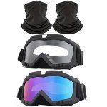 2 Pack Off-Road Goggles with Neck Gaiter